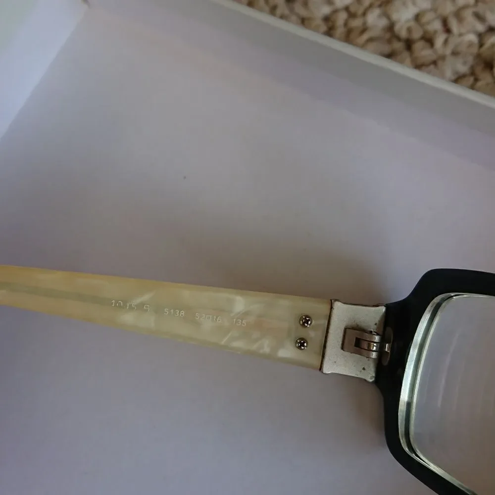 BVLGARI BLACK On yellow MARBLE EYEGLASSES 52-16-135mm - FRAME ONLY